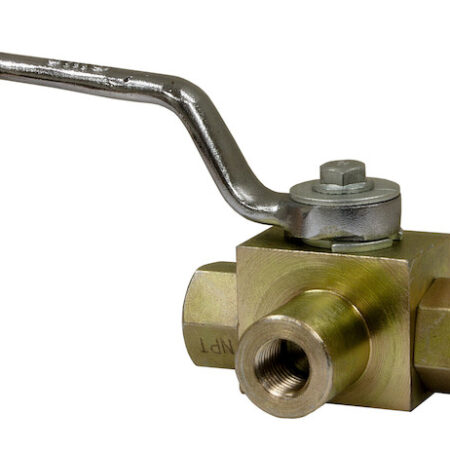 Válvula de tipo bola de alta presion. 3 puertos.