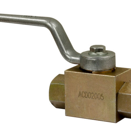 Válvula de tipo bola de alta presion. 2 puertos.