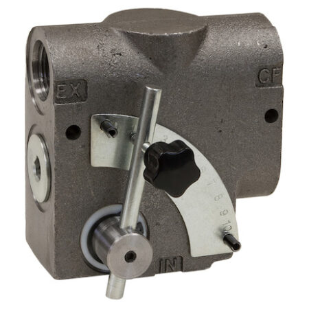 Válvula divisora de flujo, prioritaria, con puerto lateral