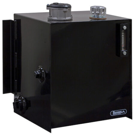 Tanque de acero de 25 galones con filtro de micron, de montaje lateral