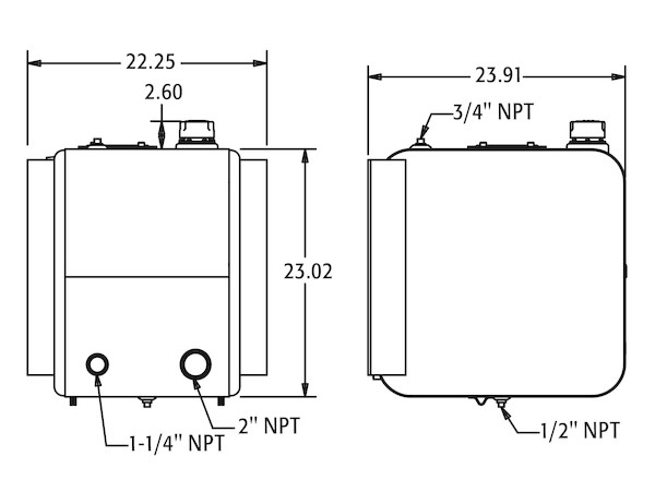 Tanque de acero, 37 galones - Imagen 2